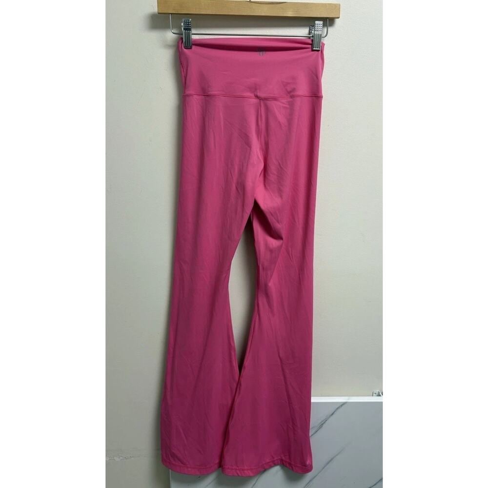 Simply Southern Womens Pink Flare Leggings Crossover Waist XS S Stretch - Picture 2 of 4